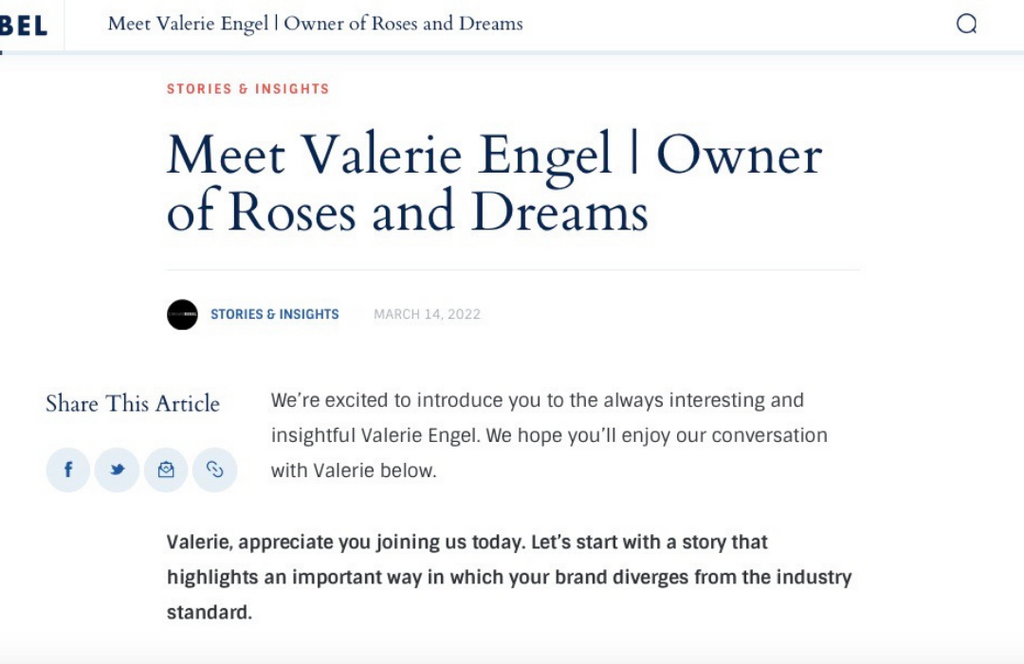 Meet Valérie, owner of Roses and Dreams