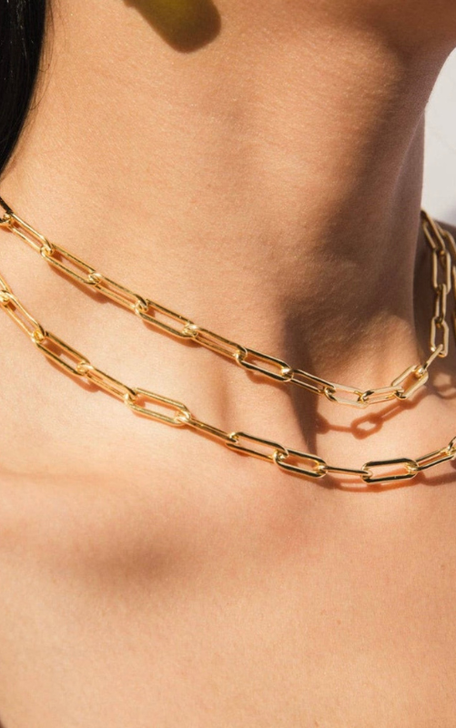 Paperclip Chain Necklace,Rectangle Link Chain - Urban Carats