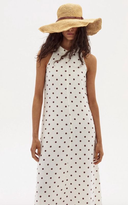 Olivia Polka Dot Brown Dress – Roses and Dreams